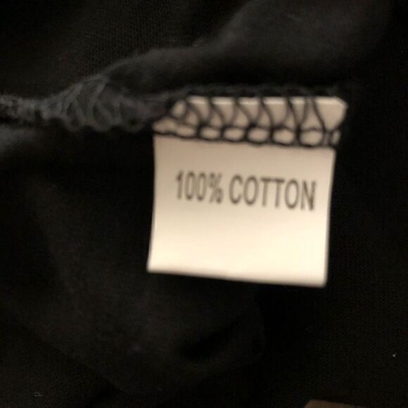 NEW Unishe Black T Shirt with Daisy Peace Sign NWT - Picture 7 of 12